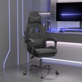 vidaXL Gaming-Stuhl mit Fußstütze Drehbar Schwarz Kunstleder
