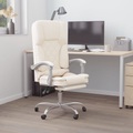 vidaXL, vidaXL Bürostuhl mit Massagefunktion Creme Kunstleder
