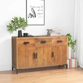 vidaXL Sideboard Braun 110x35x70 cm Massivholz Kiefer Recycelt