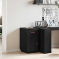 vidaXL Schreibtisch-Schrank Schwarz 40x50x75 cm Massivholz Kiefer