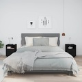 vidaXL Nachttische 2 Stk. Schwarz 40x34x55 cm Massivholz Kiefer