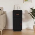 vidaXL Sideboard Schwarz 34x40x75 cm Massivholz Kiefer