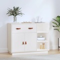 vidaXL Sideboard Weiß 98,5x40x75 cm Massivholz Kiefer