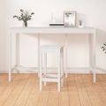 vidaXL Bartisch Weiß 180x80x110 cm Massivholz Kiefer