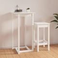vidaXL Bartisch Weiß 60x60x110 cm Massivholz Kiefer