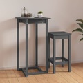 vidaXL, vidaXL Bartisch Grau 60x60x110 cm Massivholz Kiefer