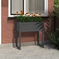 vidaXL Pflanzkübel Grau 78x40x81 cm Massivholz Kiefer
