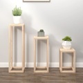 vidaXL 3-tlg. Pflanzenständer-Set Massivholz Kiefer