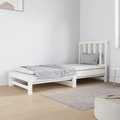 vidaXL Tagesbett Ausziehbar Weiß 2x(90x190) cm Massivholz Kiefer