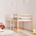 vidaXL, vidaXL Hochbett 90x200 cm Massivholz Kiefer