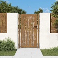 vidaXL, vidaXL Gartentor 105x180 cm Cortenstahl Bambus-Design