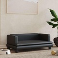 vidaXL Hundebett Schwarz 80x45x30 cm Kunstleder