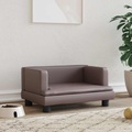 vidaXL Hundebett Braun 60x40x30 cm Kunstleder