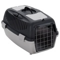 vidaXL, vidaXL Transportbox für Haustiere Grau und Schwarz 55x36x35 cm PP