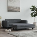 vidaXL Hundebett mit Verlängerung Dunkelgrau 100x50x30 cm Samt