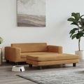 vidaXL Hundebett mit Verlängerung Braun 100x50x30 cm Samt