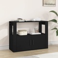 vidaXL Sideboard Schwarz 80x30x60 cm Holzwerkstoff
