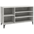 vidaXL Schuhregal Betongrau 102x36x60 cm Holzwerkstoff