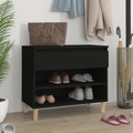 vidaXL Schuhregal Schwarz 70x36x60 cm Holzwerkstoff
