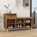 vidaXL Schuhregal Räuchereiche 102x36x60 cm Holzwerkstoff