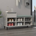 vidaXL Schuhregal Betongrau 102x36x60 cm Holzwerkstoff