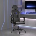 vidaXL Gaming-Stuhl Schwarz und Grau Kunstleder