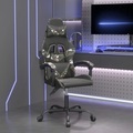 vidaXL Gaming-Stuhl Schwarz und Tarnfarben Kunstleder