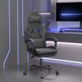 vidaXL Gaming-Stuhl mit Fußstütze Schwarz Kunstleder