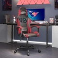 vidaXL Gaming-Stuhl Schwarz und Rot Kunstleder