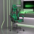 vidaXL Gaming-Stuhl Schwarz und Grün Kunstleder