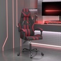 vidaXL Gaming-Stuhl Schwarz und Weinrot Kunstleder