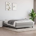 vidaXL Boxspringbett Hellgrau 140x200 cm Stoff