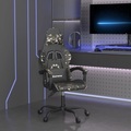 vidaXL Gaming-Stuhl Schwarz und Tarnfarben Kunstleder