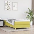 vidaXL Boxspringbett Grün 100x200 cm Stoff