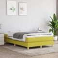vidaXL Boxspringbett Grün 120x200 cm Stoff