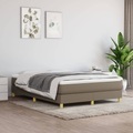 vidaXL Boxspringbett Taupe 140x190 cm Stoff