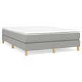 vidaXL, vidaXL Boxspringbett Hellgrau 140x200 cm Stoff