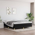 vidaXL Boxspringbett Schwarz 180x200 cm Stoff
