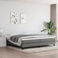 vidaXL Boxspringbett Dunkelgrau 200x200 cm Stoff
