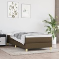 vidaXL Boxspringbett Dunkelbraun 80x200 cm Stoff