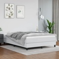vidaXL, vidaXL Boxspringbett Weiß 140x200 cm Kunstleder