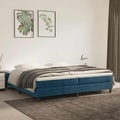 vidaXL Boxspringbett Dunkelblau 200x200 cm Samt