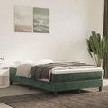 vidaXL, vidaXL Boxspringbett Dunkelgrün 120x200 cm Samt