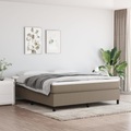 vidaXL Boxspringbett Taupe 180x200 cm Stoff