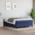 vidaXL, vidaXL Boxspringbett Blau 140x200 cm Stoff