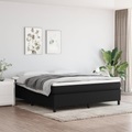 vidaXL Boxspringbett Schwarz 160x200 cm Stoff