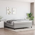 vidaXL Boxspringbett Hellgrau 180x200 cm Stoff