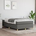 vidaXL Boxspringbett Dunkelgrau 120x200 cm Stoff