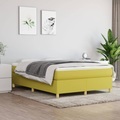 vidaXL Boxspringbett Grün 140x190 cm Stoff