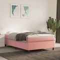 vidaXL Boxspringbett Rosa 120x200 cm Samt